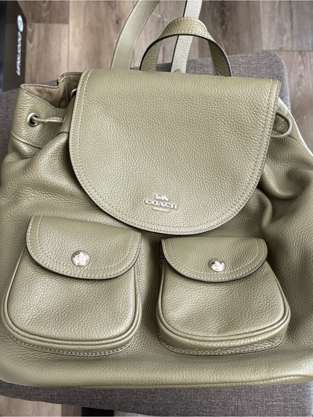 COACH Pebbled Leather Pennie Backpack